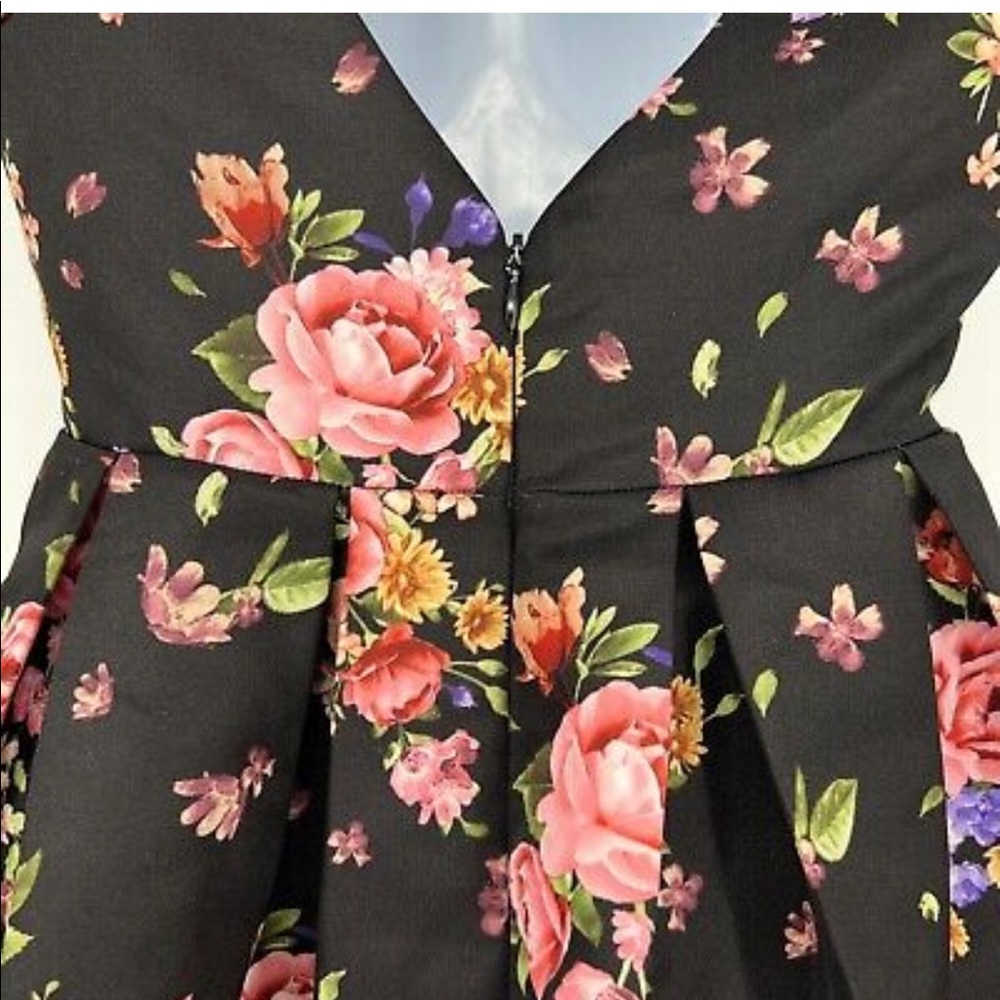 Floral Print Formal Skater Dress - Picture 6 of 10